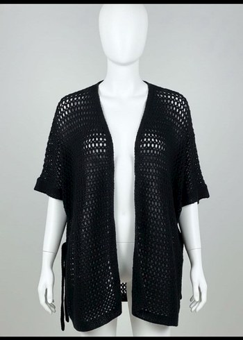 Düğmeli Siyah Uzun Kollu Kadın Bluz - Görsel 3