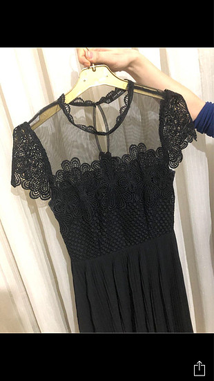 Zara Zara dantel siyah elbise