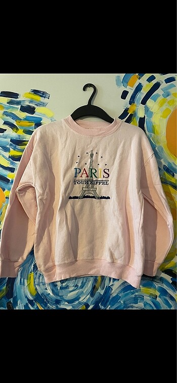 Kız çocuk pembe sweatshirt 10 yaş