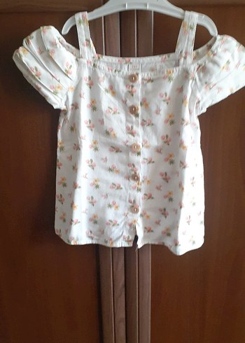 LC Waikiki Kısa Kollu, Düğmeli, Bohem Bluz