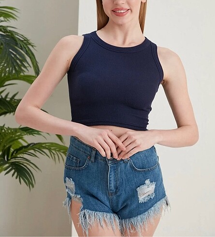 Diğer HALTER YAKA FİTİLLİ CROP