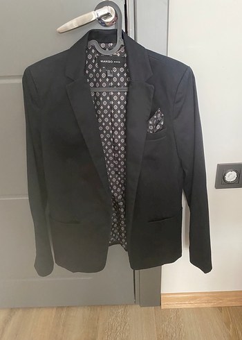 34 Beden siyah Renk Siyah Düğmeli Kadın Blazer Ceket