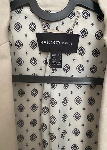 Mango Mango Bej Kadın Düğmeli Blazer Ceket