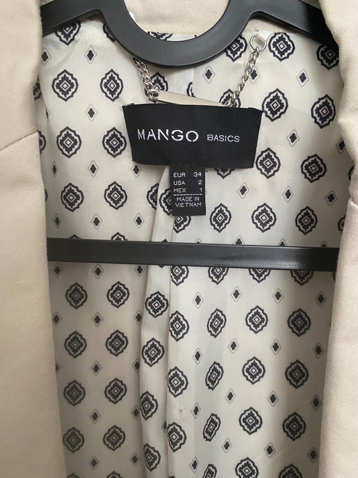 Mango Bej Kadın Düğmeli Blazer Ceket - Görsel 2