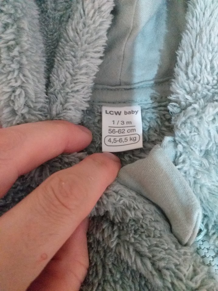 Gri Bebek Tulum, Kürk Detaylı - Görsel 2