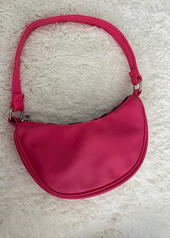 Beden Pembe Minimalist Fermuarlı Kadın Omuz Çantası