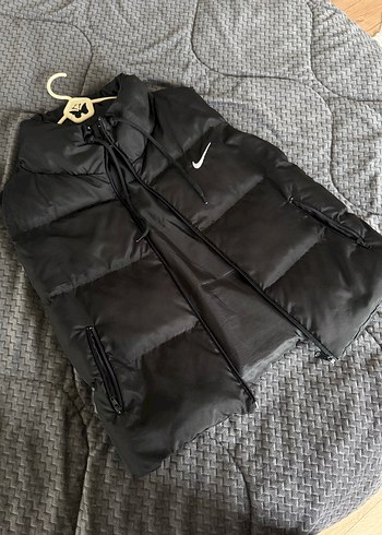 Siyah Nike Fermuarlı şişme Yelek - Görsel 2
