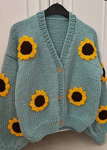 Sarı Nakışlı Bohem Kadın Hırka - Görsel 3