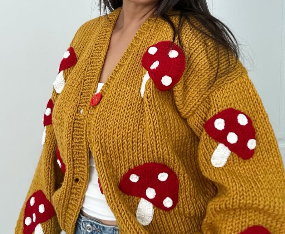 Nakışlı Bohem Kadın Hırka - Görsel 3