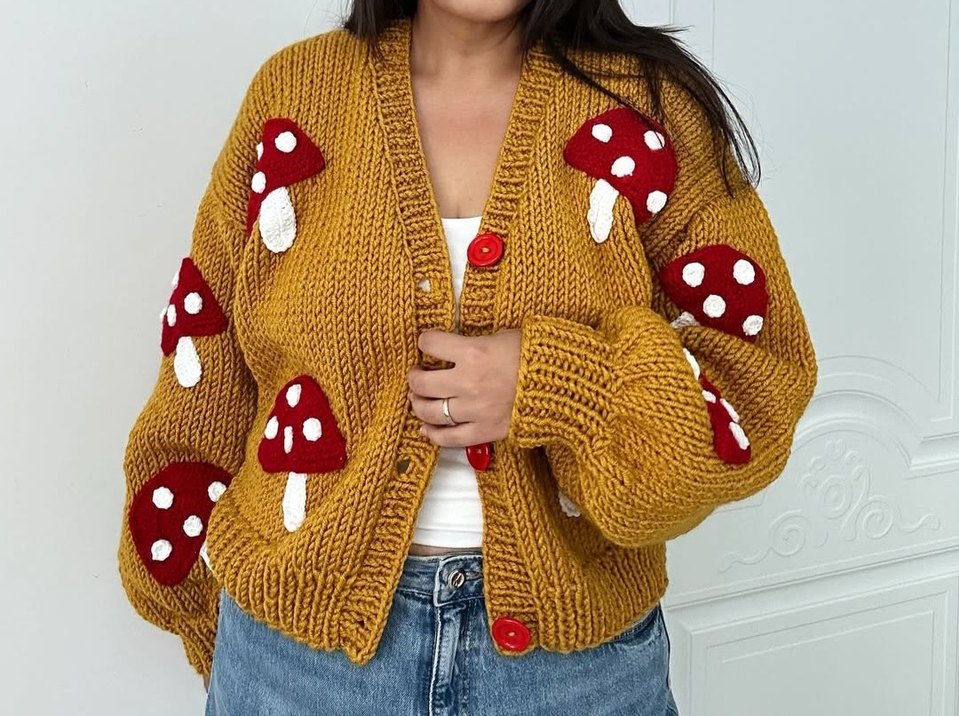 Nakışlı Bohem Kadın Hırka - Görsel 2