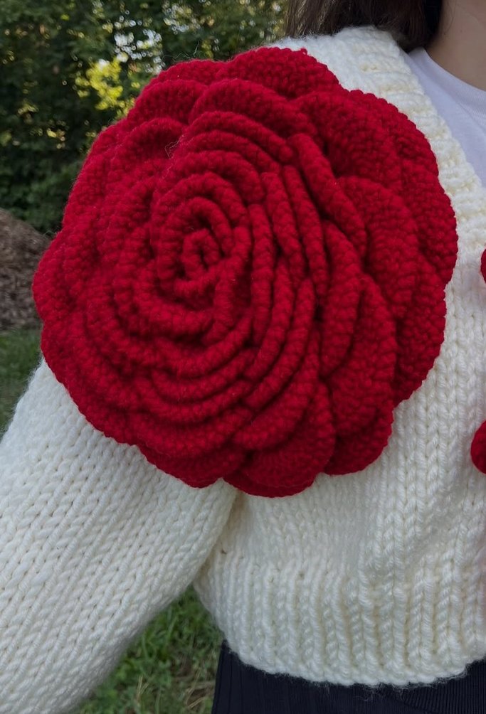 Kadın Bohem Örgü Hırka, Uzun Kollu, Beyaz - Görsel 4