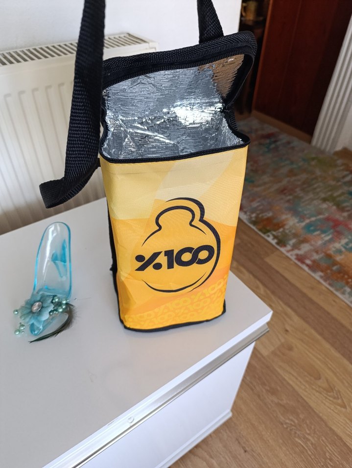 Renkli Sarı termos Çanta - Görsel 3