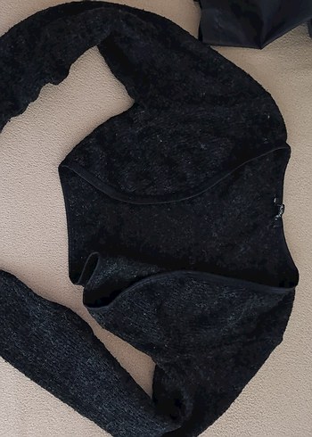 Kadın Siyah Denim Hırka - Görsel 2