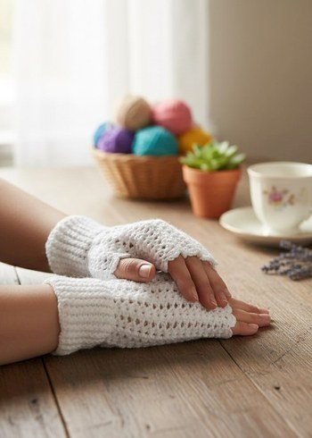 Dantel Detaylı Bohem Kadın Eldiveni - Görsel 2