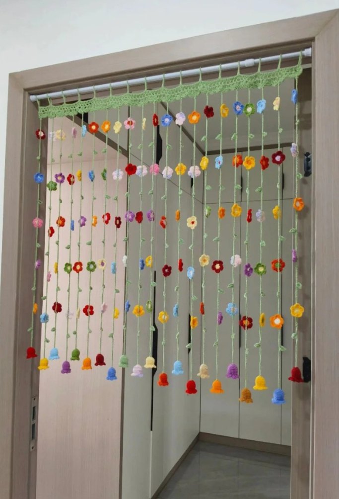 Renkli Bohem Çiçekli Perde - Görsel 4