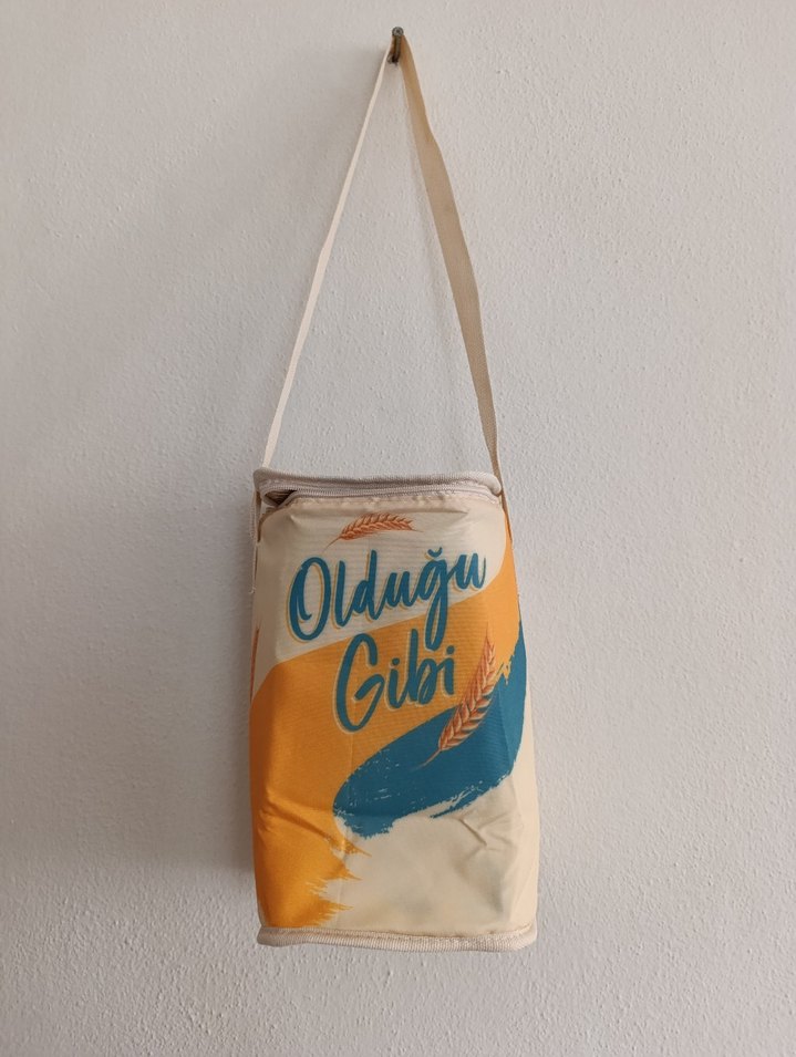 Turuncu Baskılı termos Çanta - Görsel 2