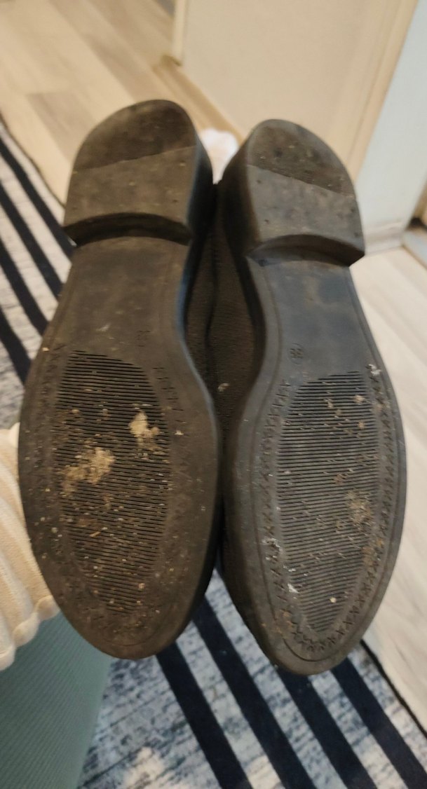 Siyah Yılan Desenli Tokalı Kadın Ayakkabı - Görsel 5