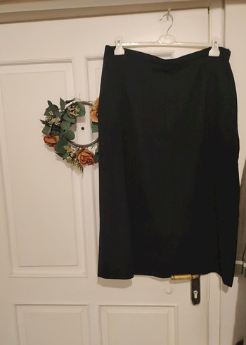 Drapeli Siyah Uzun Kadın Etek - Görsel 2