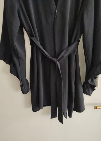 Siyah çok şık dış giyim kap - Görsel 2