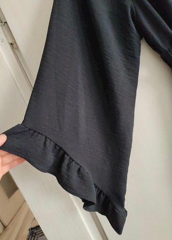 Siyah çok şık dış giyim kap - Görsel 6