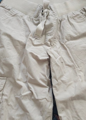 Kadın Bej Keten Kemerli Rahat Pantolon - Görsel 2