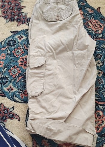 Kadın Bej Keten Kemerli Rahat Pantolon - Görsel 5