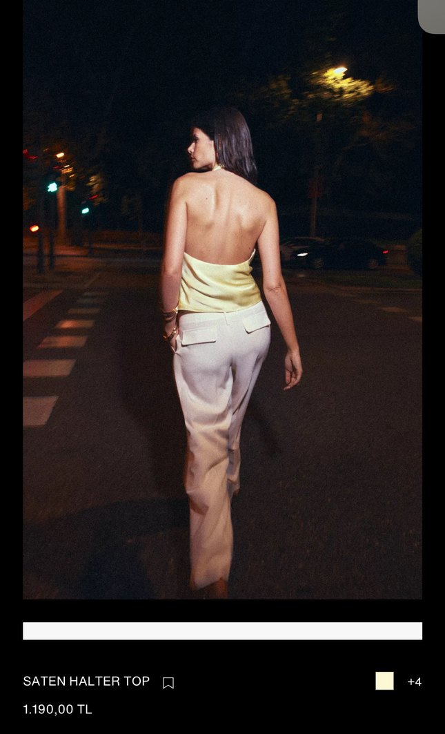 zara saten üst - Görsel 5