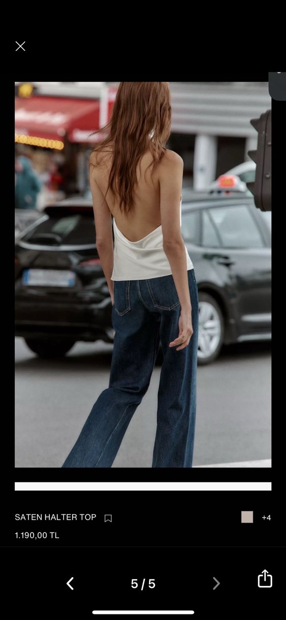 Zara Saten Üst - Görsel 5