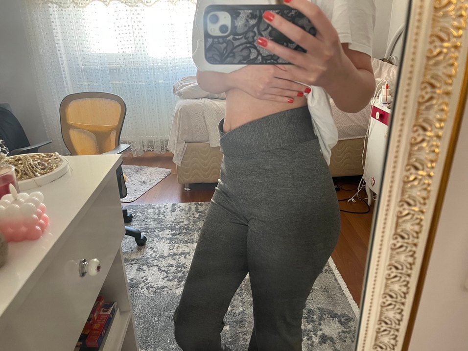 Penti Gri İspanyol Paça Tayt - Görsel 2