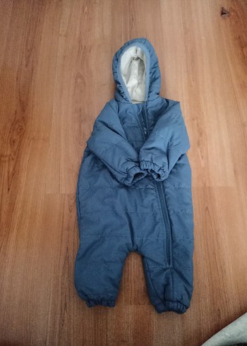 1 Yaş Beden mavi Renk Mavi Bebek Tulum Fermuarlı Street Wear