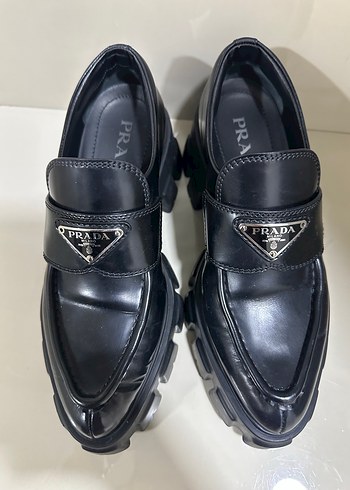 Prada Siyah Platform Topuklu Kadın Loafer - Görsel 5