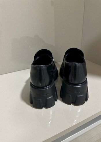 Prada Siyah Platform Topuklu Kadın Loafer - Görsel 3