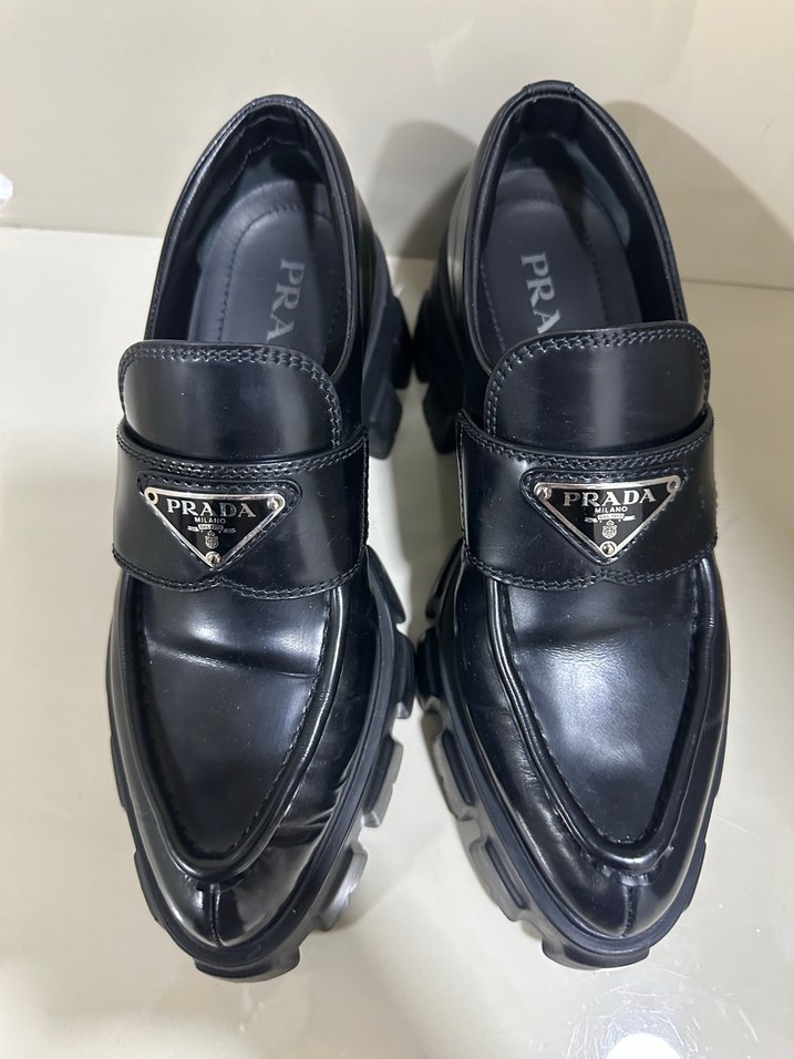 Prada Siyah Platform Topuklu Kadın Loafer - Görsel 5