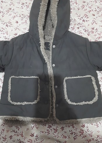 Gri Kürklü Kışlık Ceket - Görsel 3