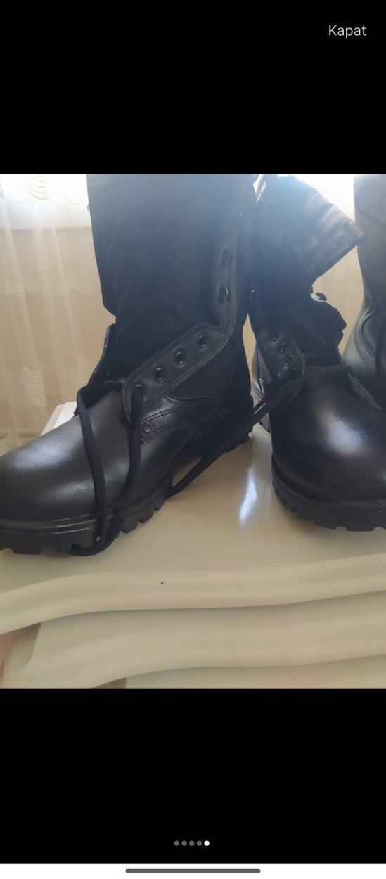 Siyah Deri Gotik Tokalı Erkek Botları - Görsel 3