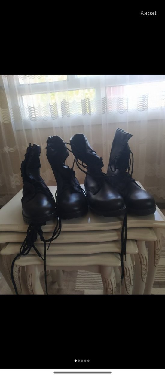 Erkek Siyah Kamuflaj Desenli Kemerli Bot - Görsel 2