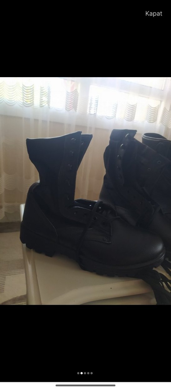 Erkek Siyah Kamuflaj Desenli Kemerli Bot - Görsel 3