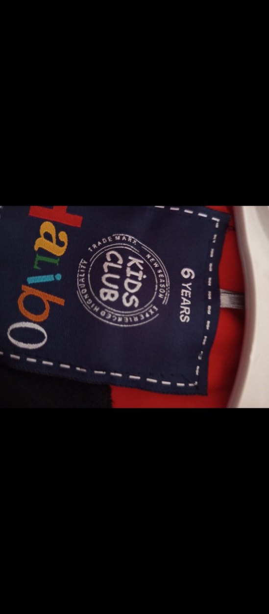 Düğmeli Koyu Kırmızı Erkek Çocuk Mont - Görsel 2