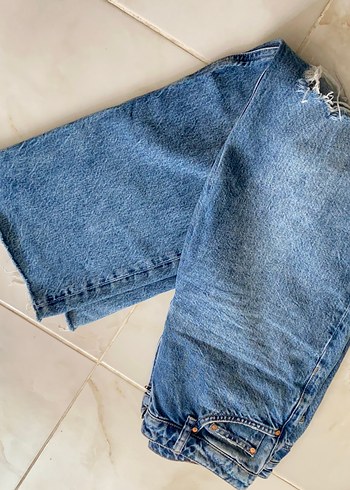 Kadın Mavi Bol Kesim icon  Kot Pantolon - Görsel 6