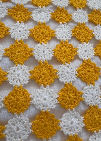 Sarı Beyaz motifli Çocuk Battaniyesi - Görsel 3