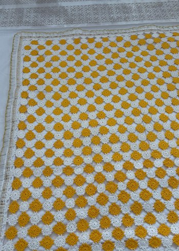 Sarı Beyaz motifli Çocuk Battaniyesi - Görsel 2