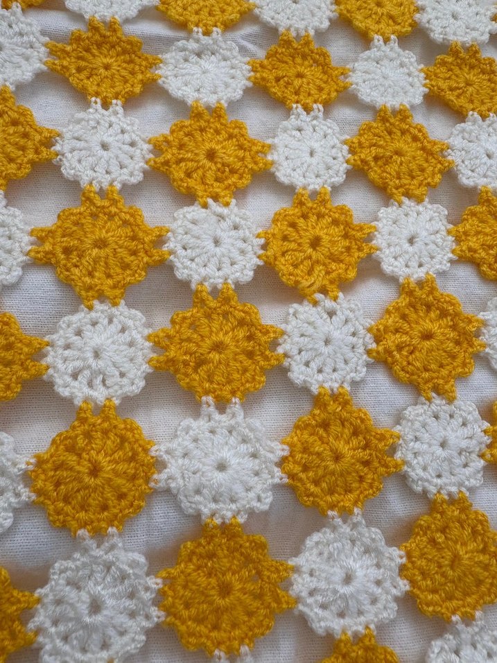 Sarı Beyaz motifli Çocuk Battaniyesi - Görsel 3