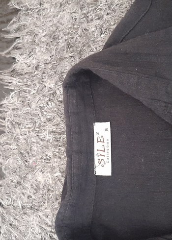 Diğer Düğmeli Nakışlı Siyah Bohem Kadın Gömlek