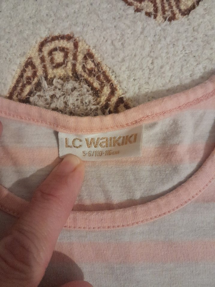 Kız Çocuk Pembe Dantel Detaylı Triko Bluz - Görsel 2