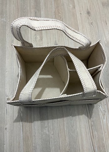 Ekose Desenli Beyaz Bebek Çantası - Görsel 3