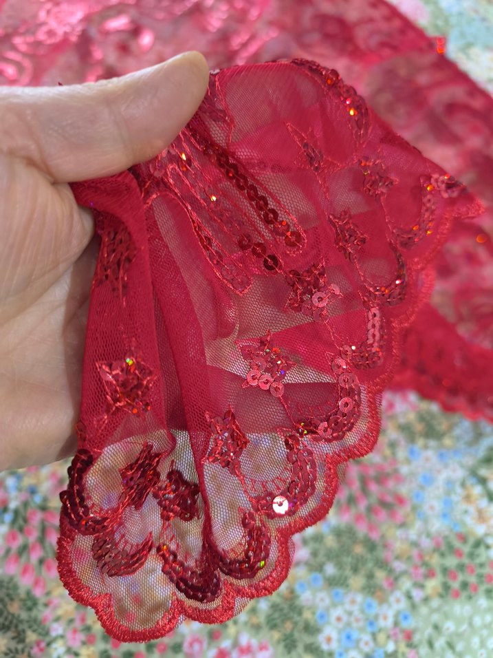 Kırmızı kına gecesi asker ve masa üstü kullanabilir örtü - Görsel 3