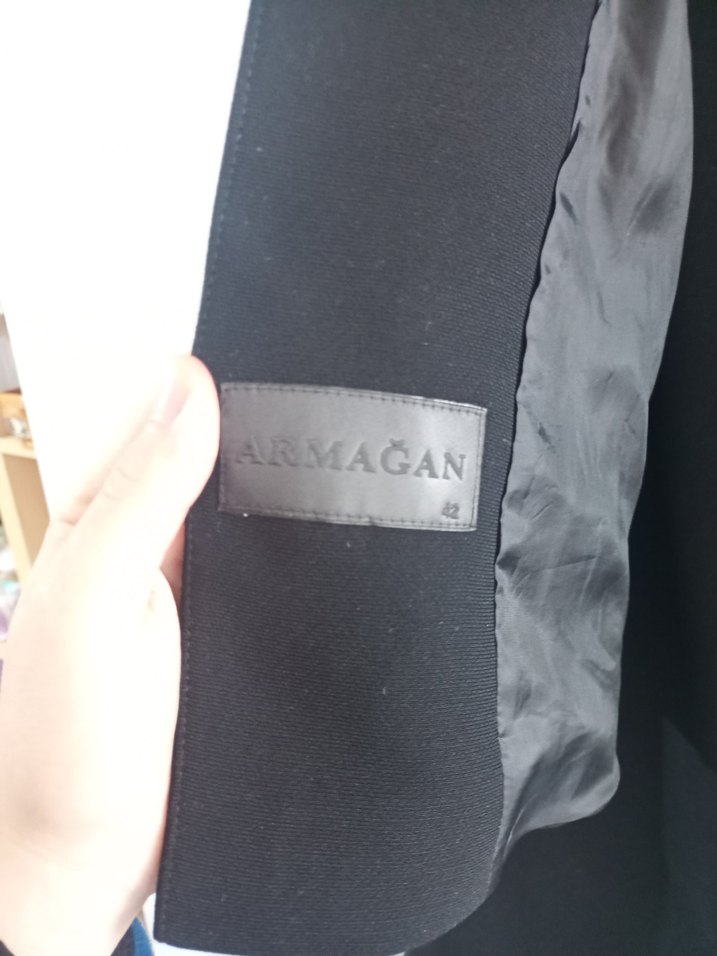 Siyah Kadın Ofis Blazeri, Etek dahil Regular Fit - Görsel 2