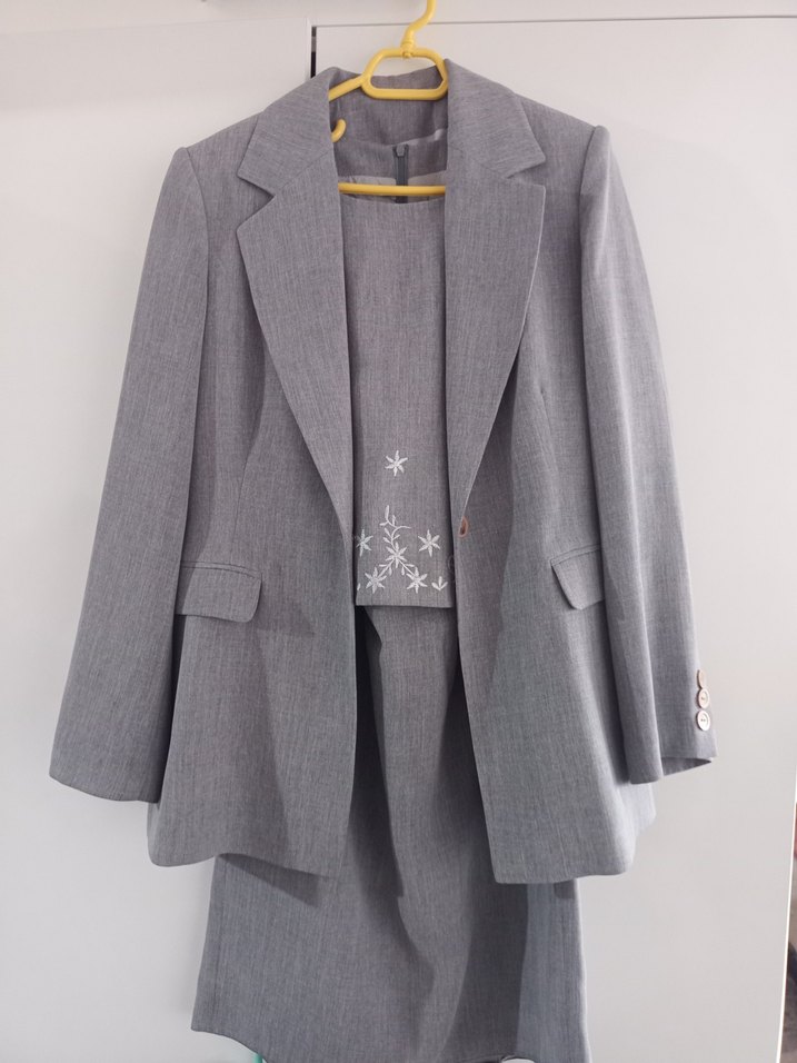 3 lü ogretmen takımı gri ve mavi ton soğuk ton - Görsel 2