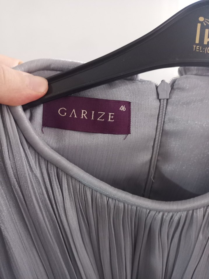 Gri Pilili Uzun Abiye Elbise - Görsel 5