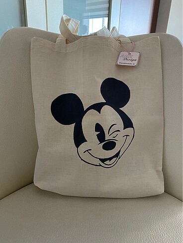 Mickey mouse desenli bez çanta